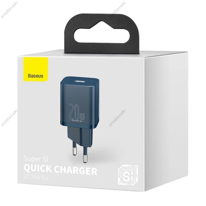 Мережевий зарядний пристрій Baseus Super Si Quick Charger 20W Blue CCSUP-B03
